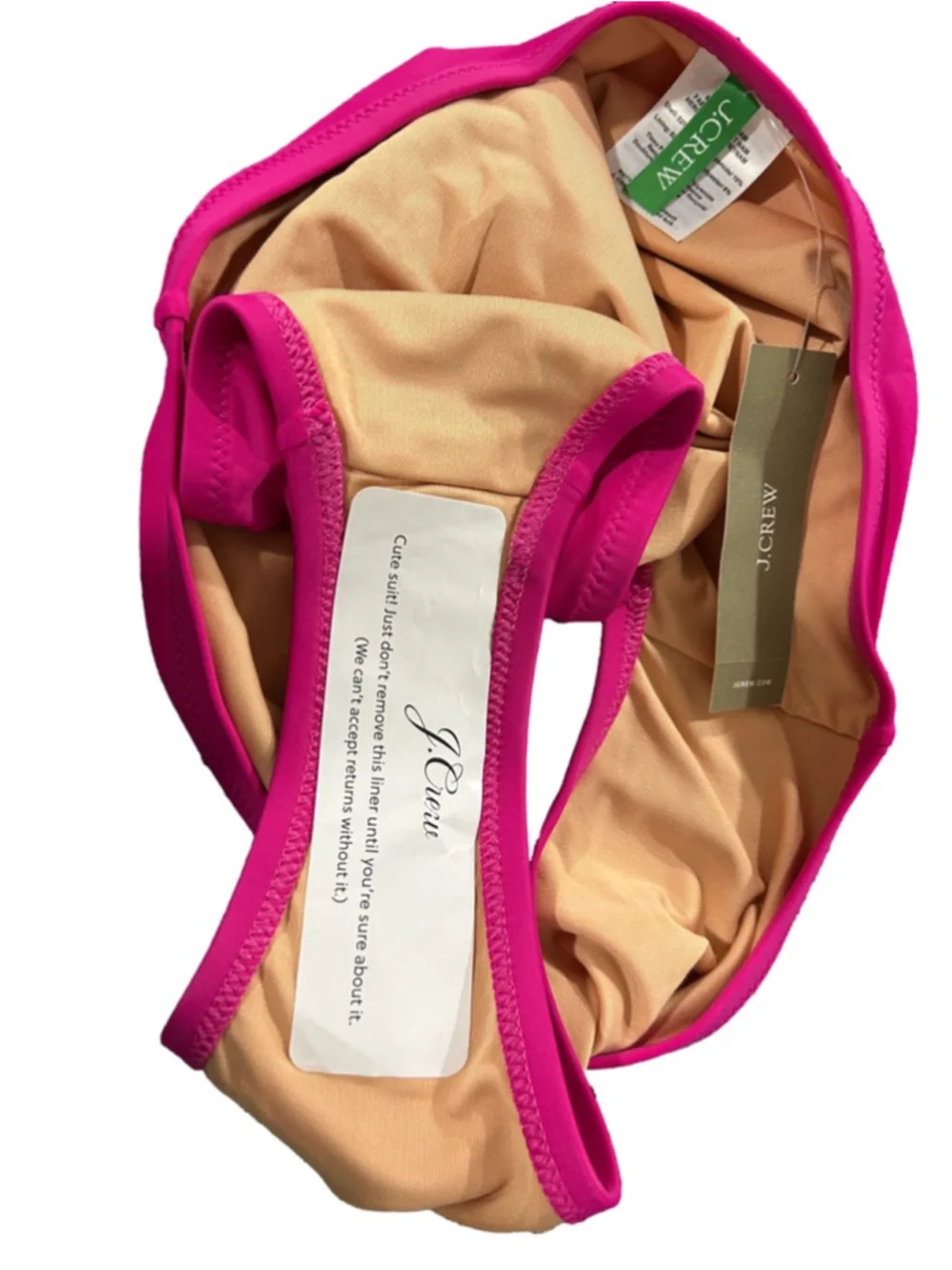 J.Crew Hallie bikini bottom size small in pink